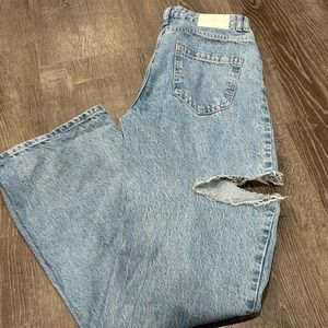 Zara Light Blue Straight Leg Jeans